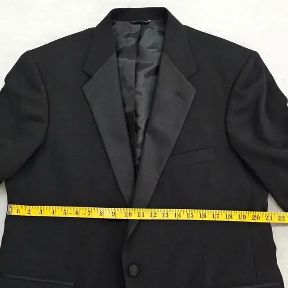 NWT Tuxedo Jacket Mens Size 42 Regular Applause Formal Wear Black Prom Wedding - Picture 13 of 16